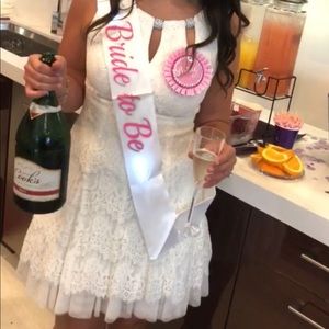 Camille La Vie White Lace Mini Dress